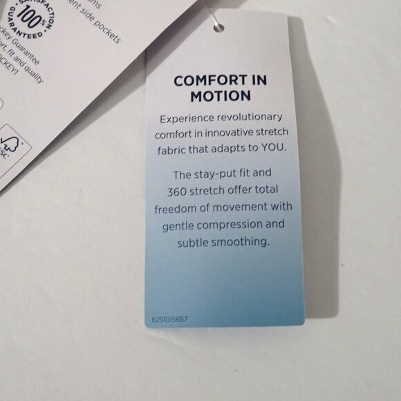 Jockey Performance Crop Legging Women Size S 360 High Rise Stretch Navy Blue NEW - Picture 6 of 11